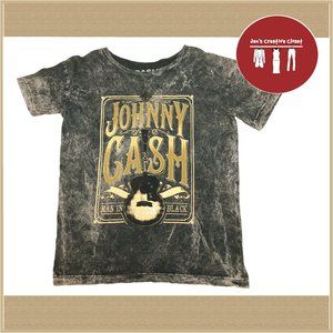 Women's Charcoal Gray and Gold Johnny Cash Tee